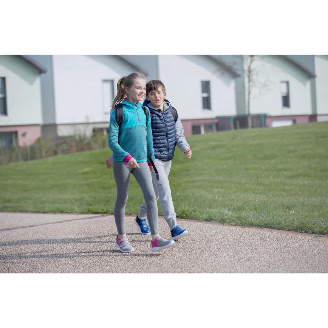 Actiwalk 100 Children's Fitness Walking Shoes - Black/Blue