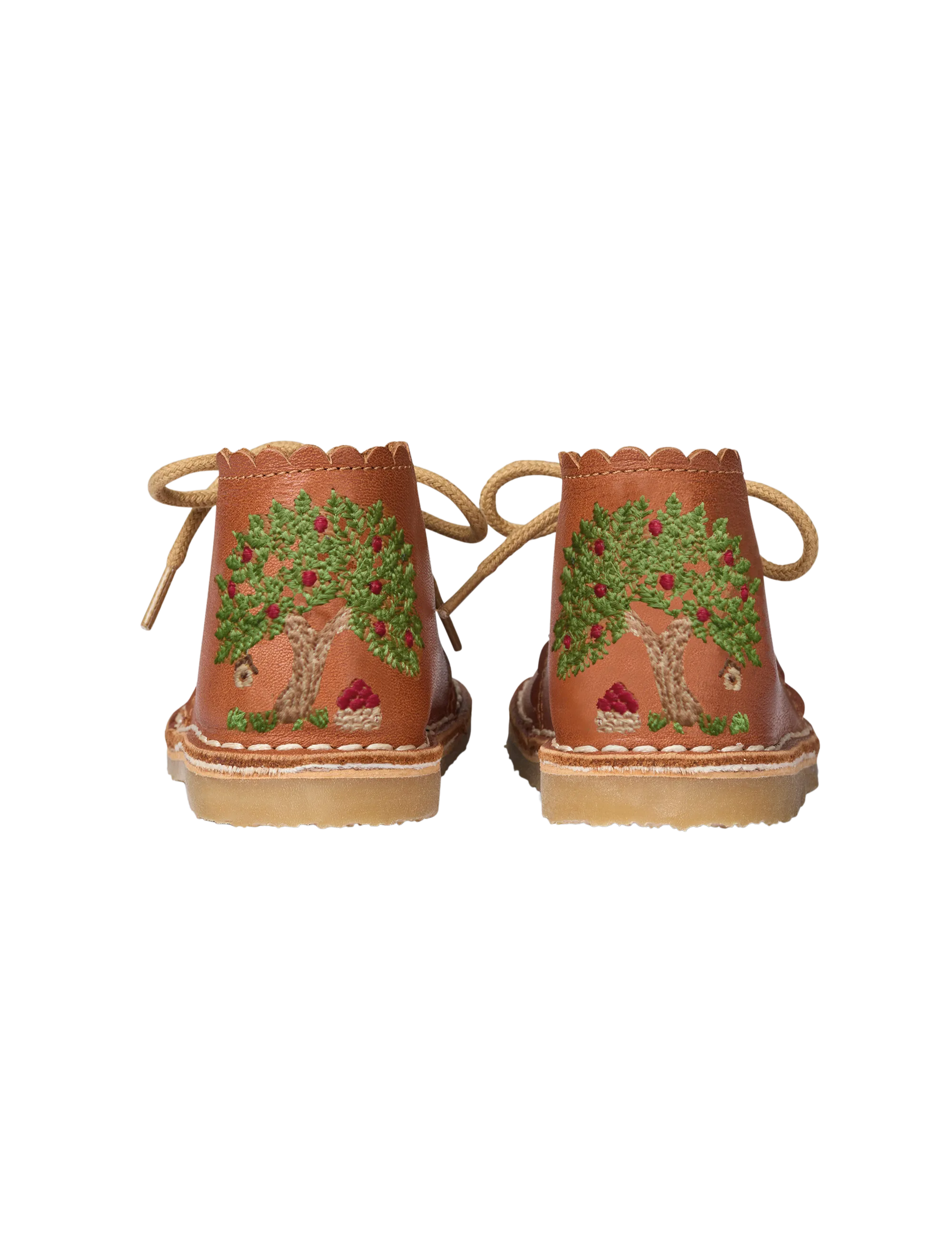Apple Tree Scallop Boot - Cognac