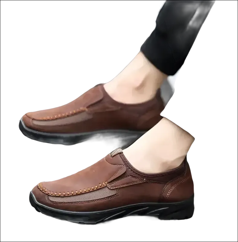 Brown Leather Slip On Formal Shoes