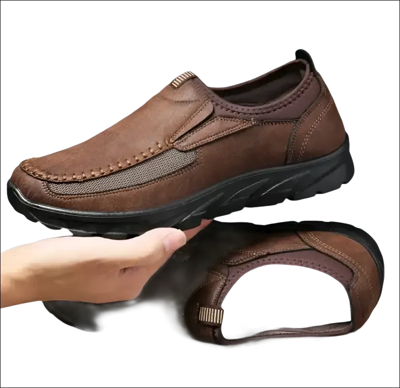Brown Leather Slip On Formal Shoes