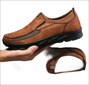 Brown Leather Slip On Formal Shoes