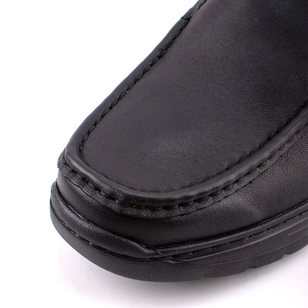 camel active Leather Elegant Slip On Formal Shoes Men Black GARDNER 802404-HX1-1