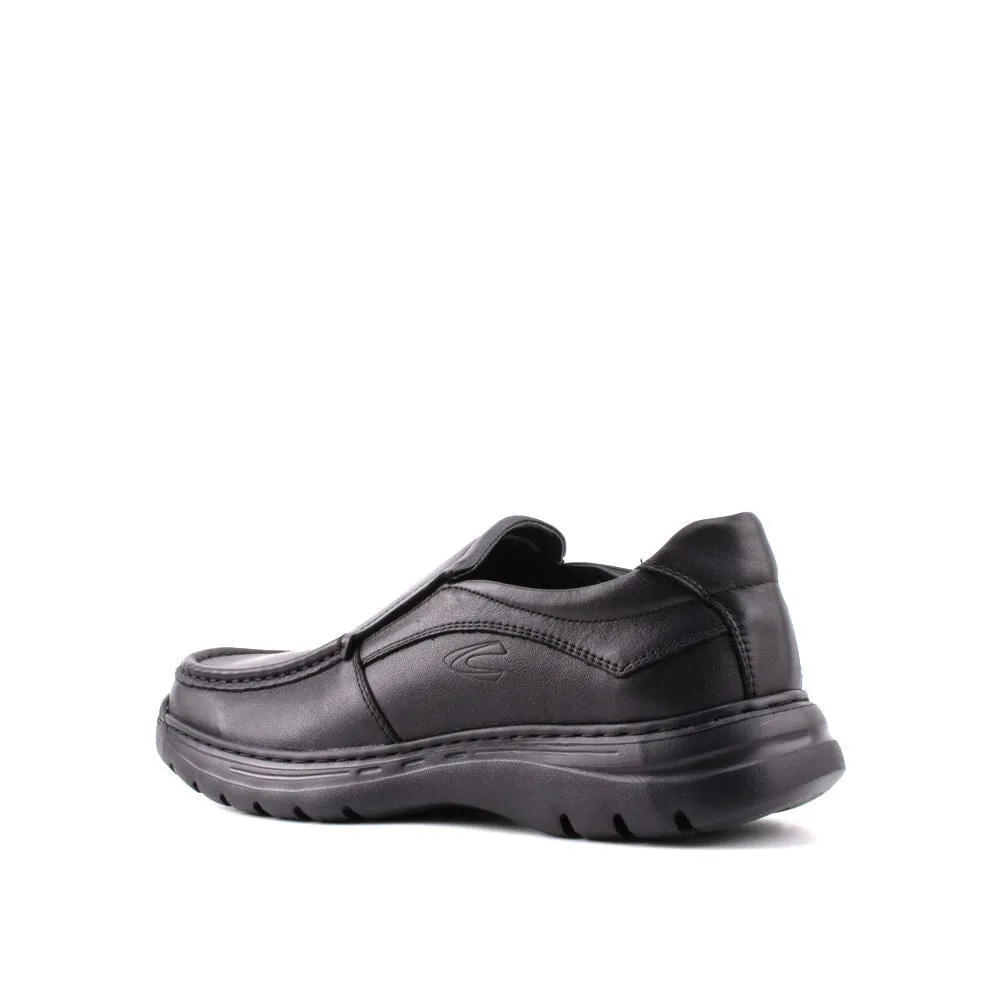 camel active Leather Elegant Slip On Formal Shoes Men Black GARDNER 802404-HX1-1