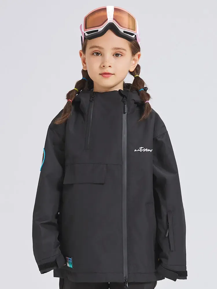 Children Hooded Ski Jacket Outdoor Insulated Snowboarding Coat