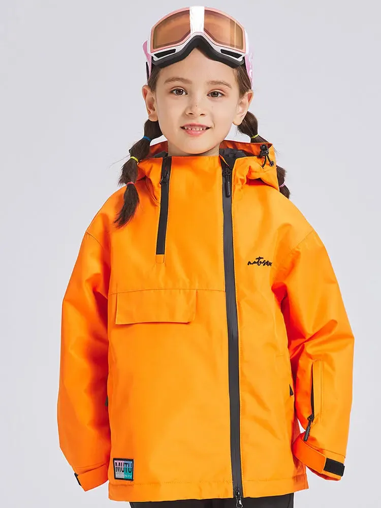 Children Hooded Ski Jacket Outdoor Insulated Snowboarding Coat