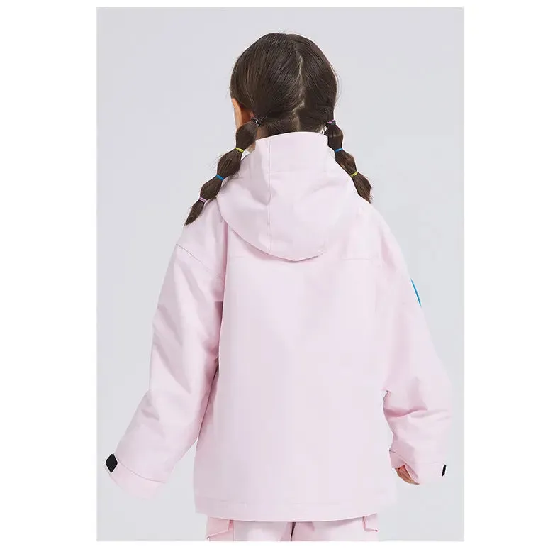 Children Hooded Ski Jacket Outdoor Insulated Snowboarding Coat