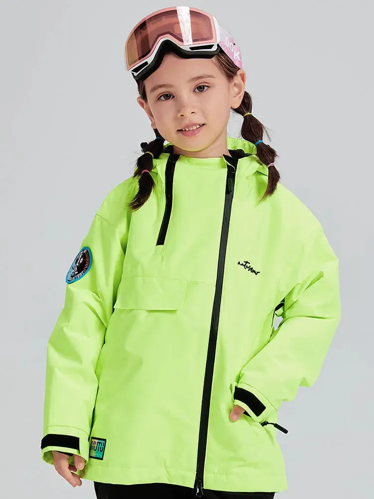 Children Hooded Ski Jacket Outdoor Insulated Snowboarding Coat