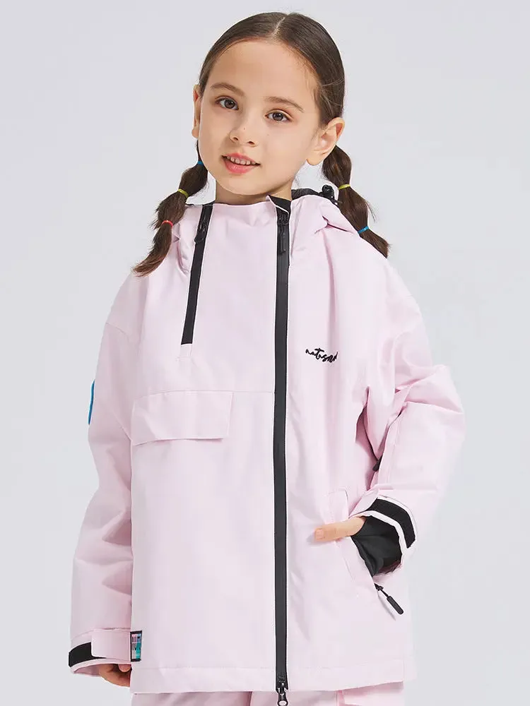 Children Hooded Ski Jacket Outdoor Insulated Snowboarding Coat