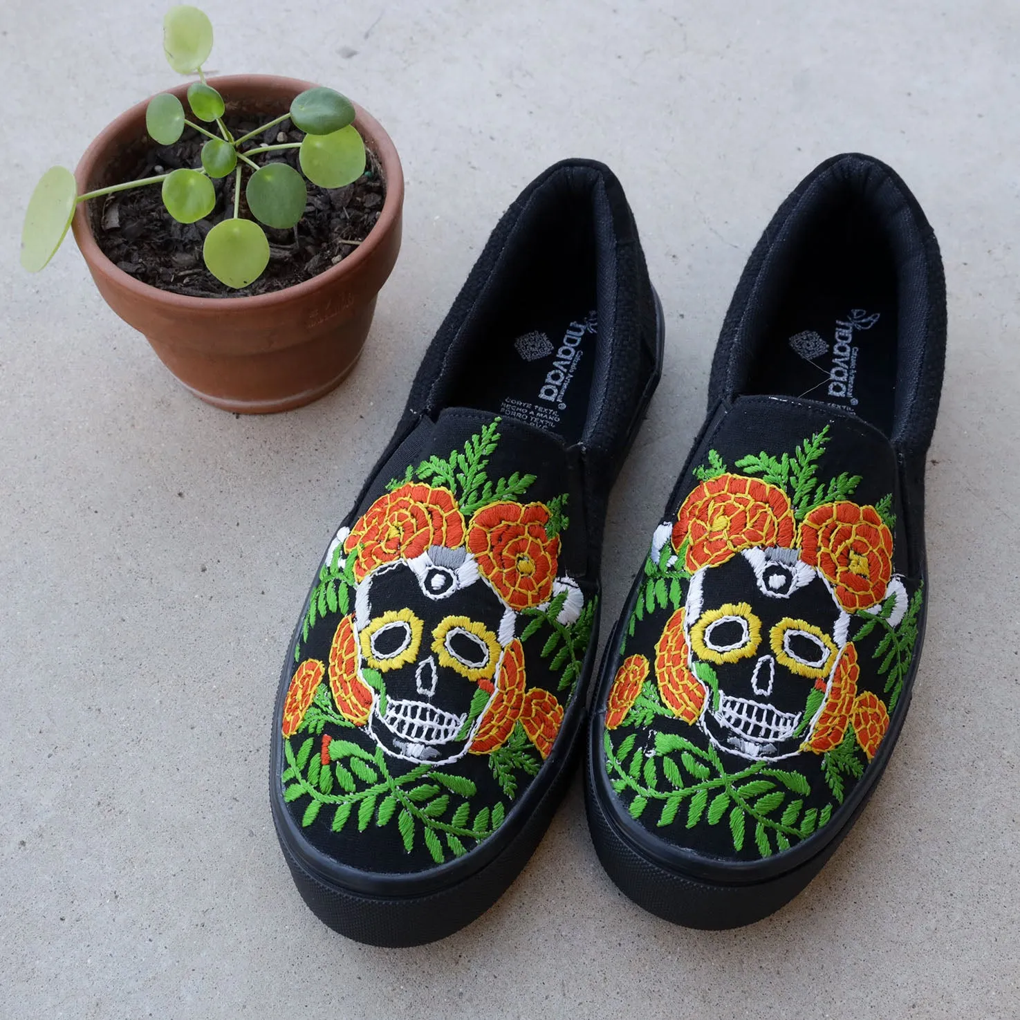 Día de los Muertos Embroidered Sneakers