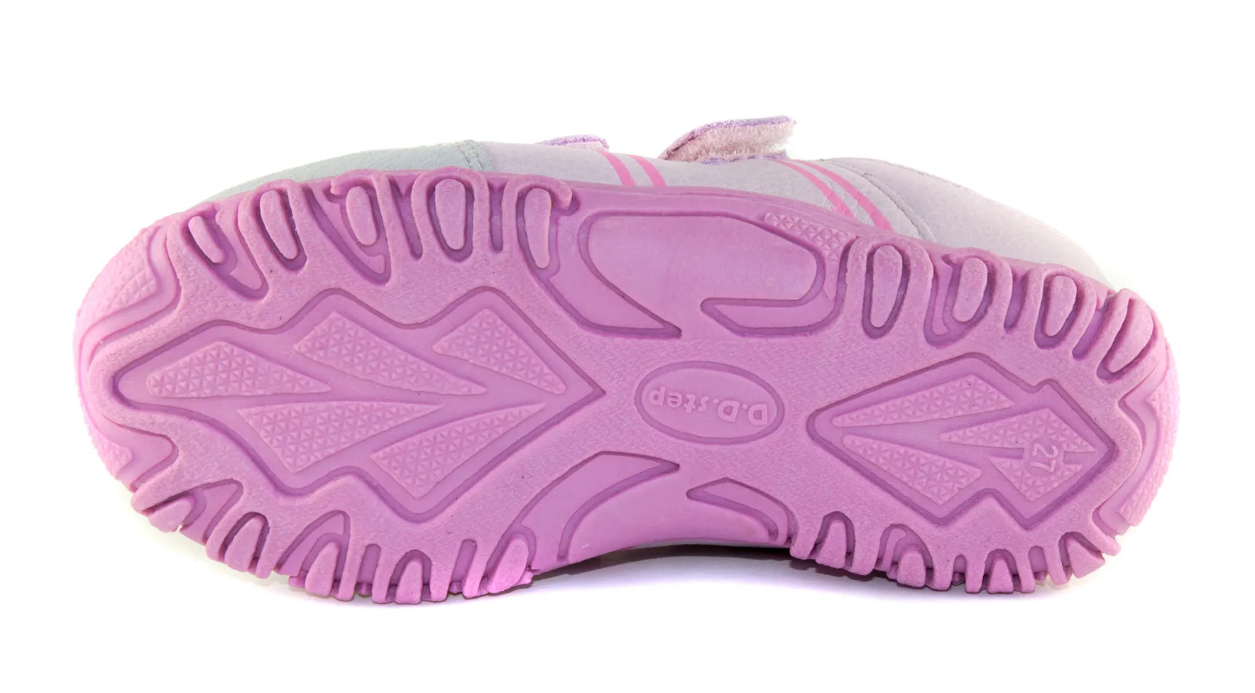 D.D. Step little kid girl waterproof double strap shoes light pink size US 8.5-12