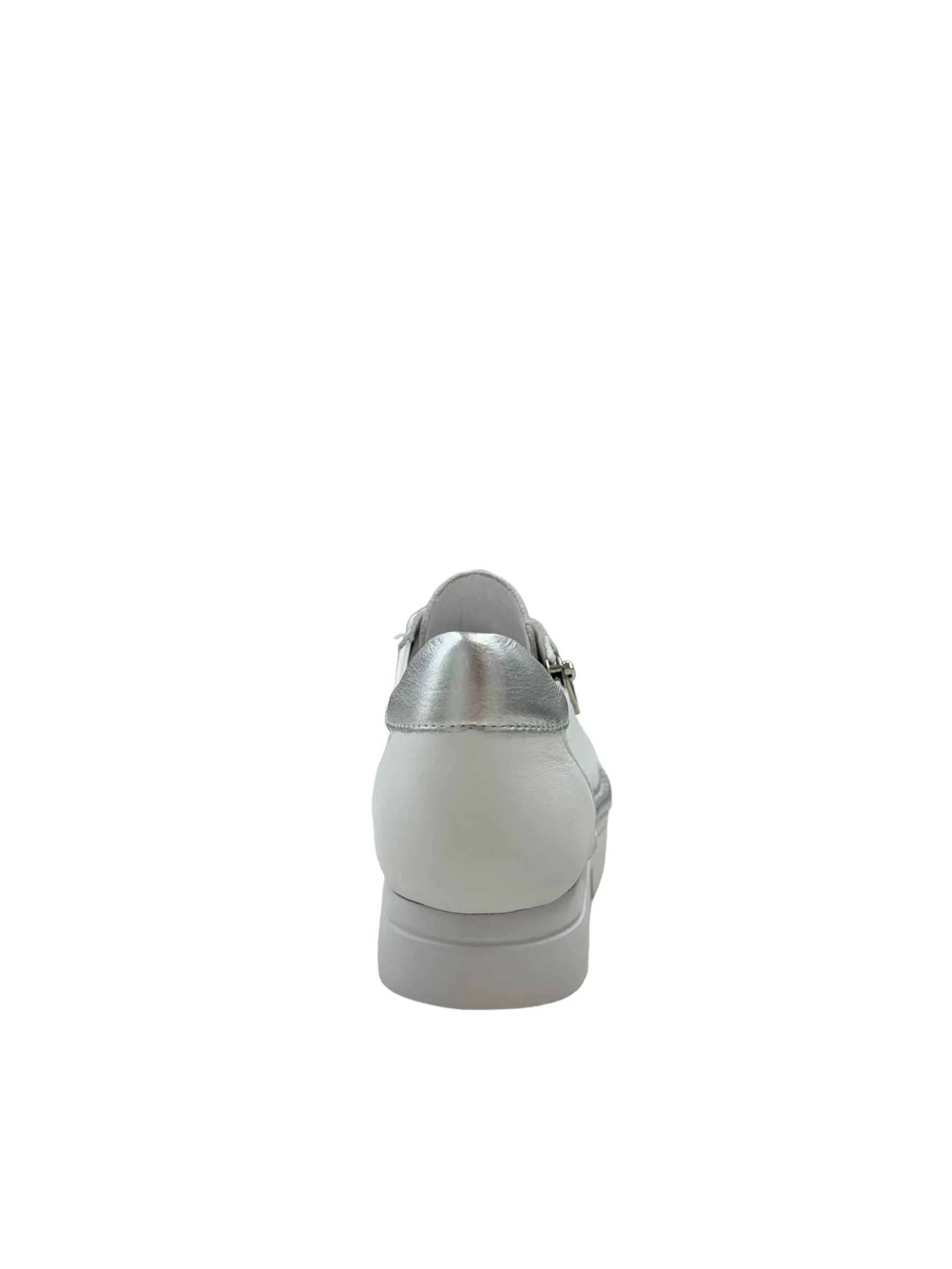 Elos White / Silver Leather Sneakers
