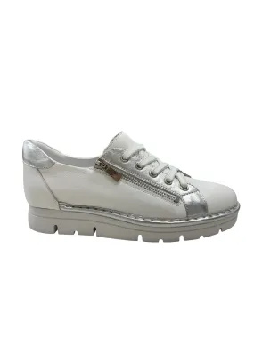 Elos White / Silver Leather Sneakers