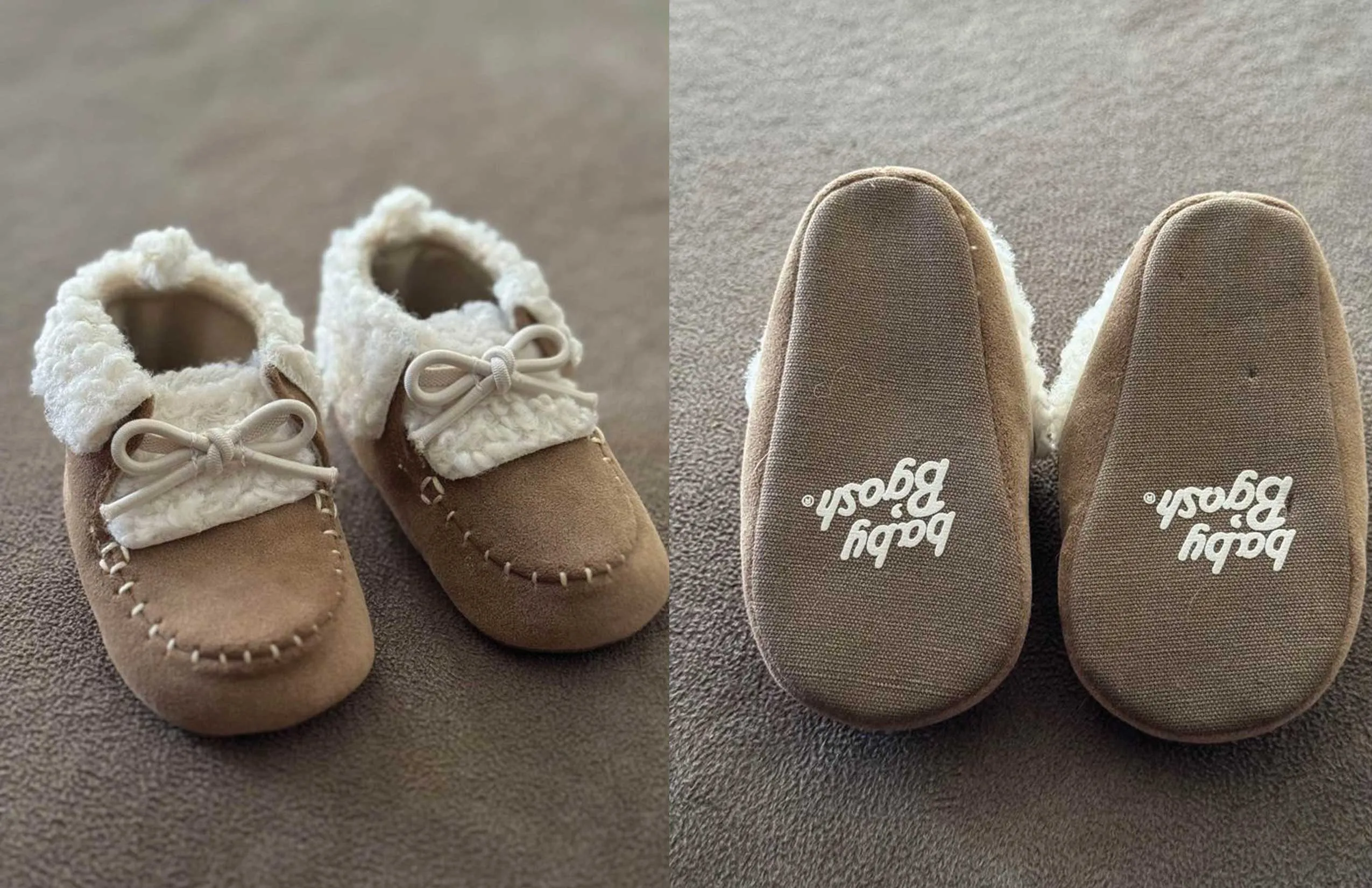 First walking shoes Size 3 fluffy Baby bgosh - size Shoes  0-3 (Infant)