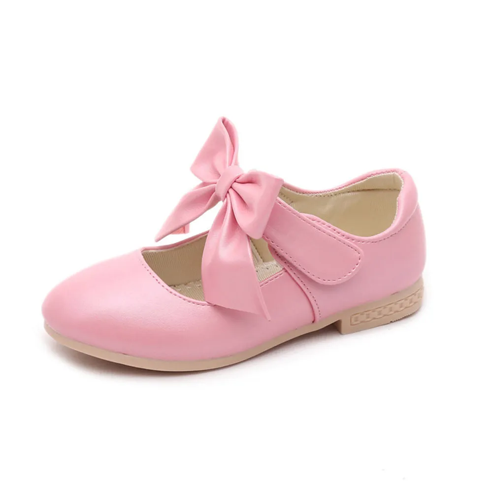 Girls' Mary Jane Flat Shoes Bowknot Easy Strap(Toddler/Little Kid/Big Kid)