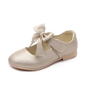 Girls' Mary Jane Flat Shoes Bowknot Easy Strap(Toddler/Little Kid/Big Kid)