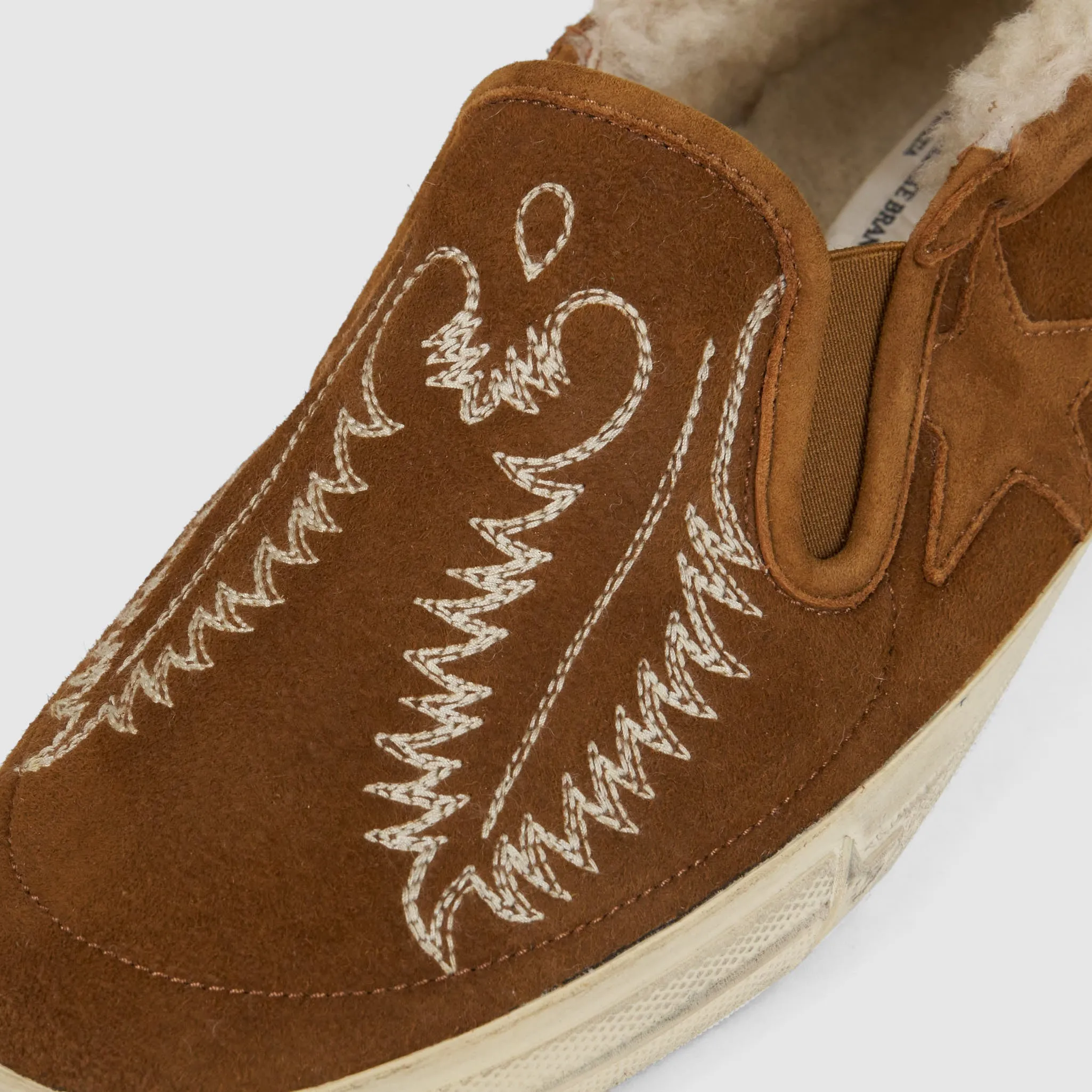 Golden Goose Shearling Slip On Sneakers
