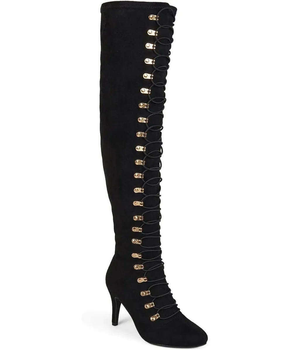 Journee Collection Women's Trill Almond Toe Over-the-knee Boots  Color Black Size 8M