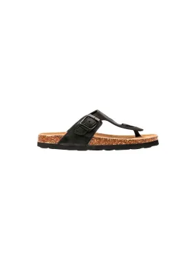 Kids Girl Thong Cork Sandals,Black