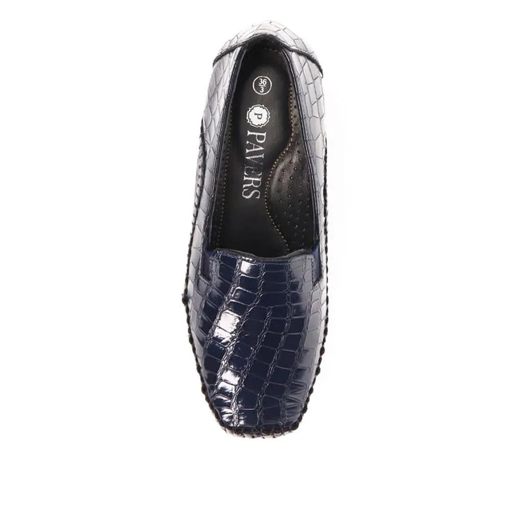 Leather Slip-On Heeled Shoes - NAP39019 / 326 161