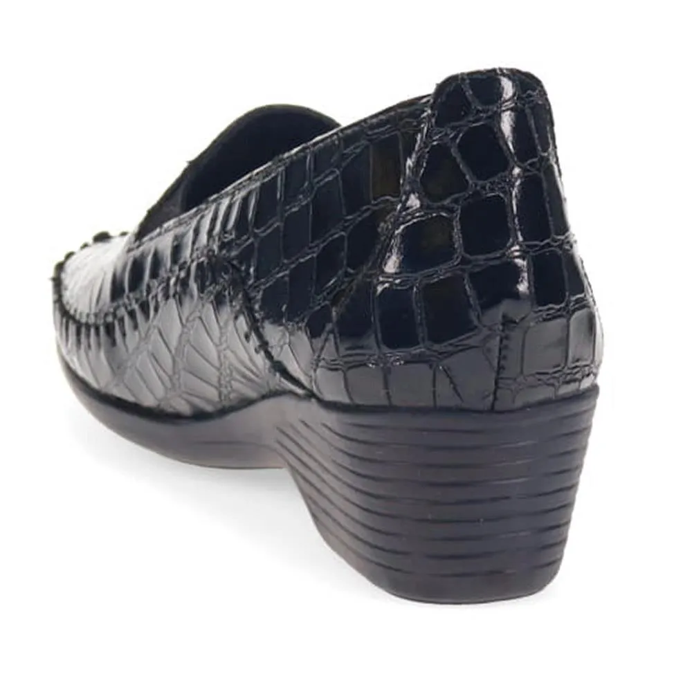 Leather Slip-On Heeled Shoes - NAP39019 / 326 161