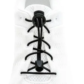 Lock Laces Solid No-Tie Shoelaces - Solid Black