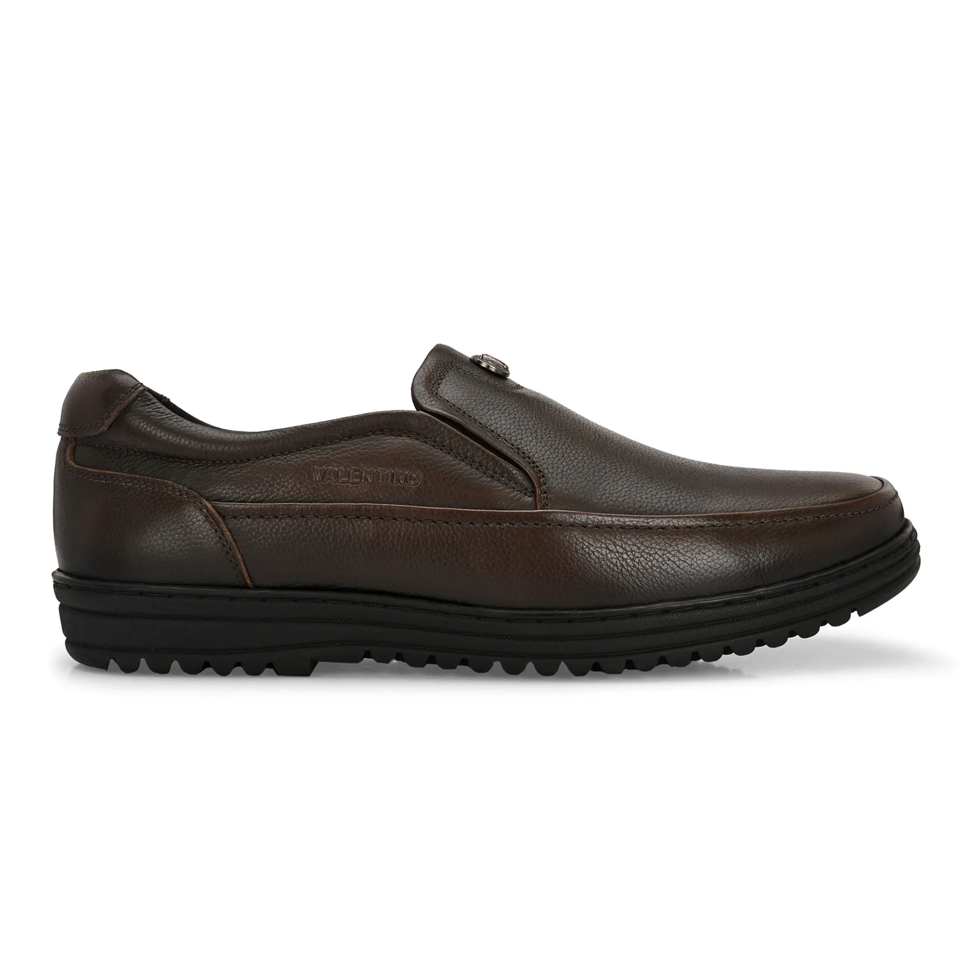Men Premium Leather Black Slip-On Formal Shoes | Available in sizes 5 UK to 12 UK (Fit-02-Pine)