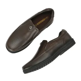 Men Premium Leather Black Slip-On Formal Shoes | Available in sizes 5 UK to 12 UK (Fit-02-Pine)