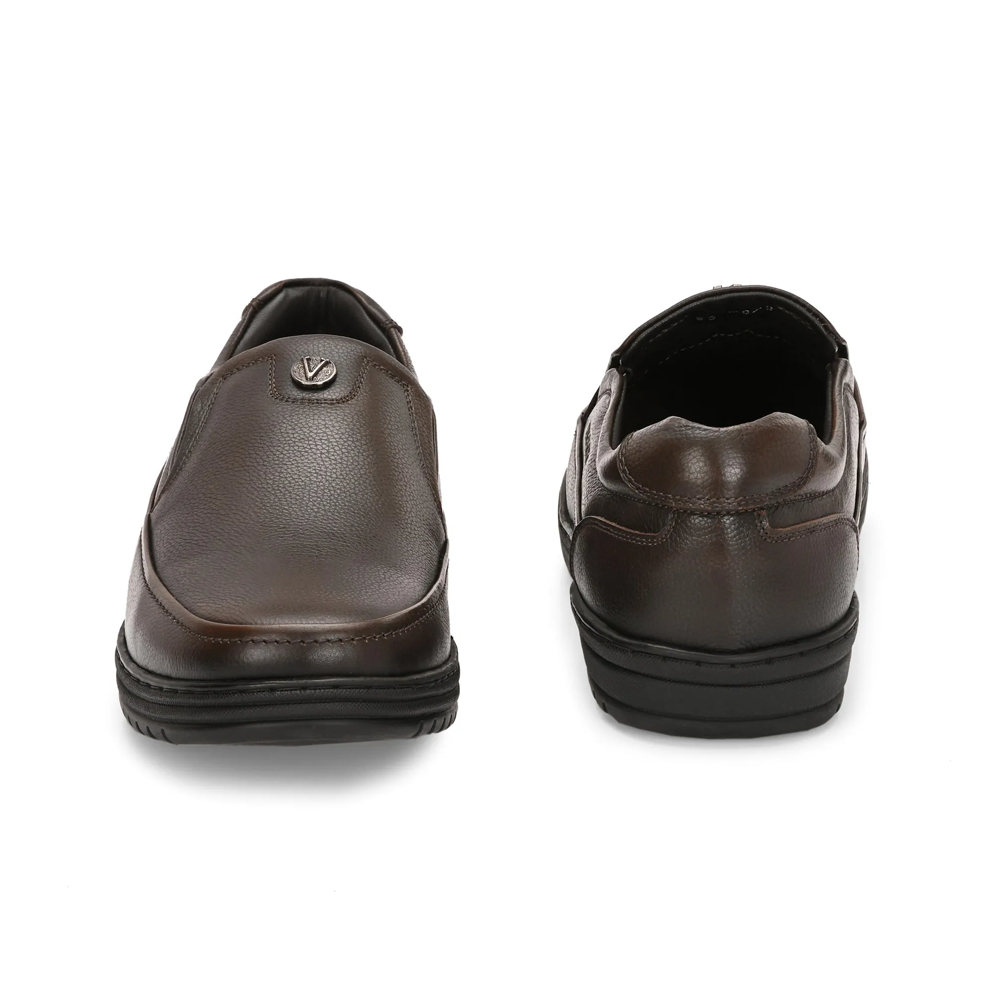 Men Premium Leather Black Slip-On Formal Shoes | Available in sizes 5 UK to 12 UK (Fit-02-Pine)