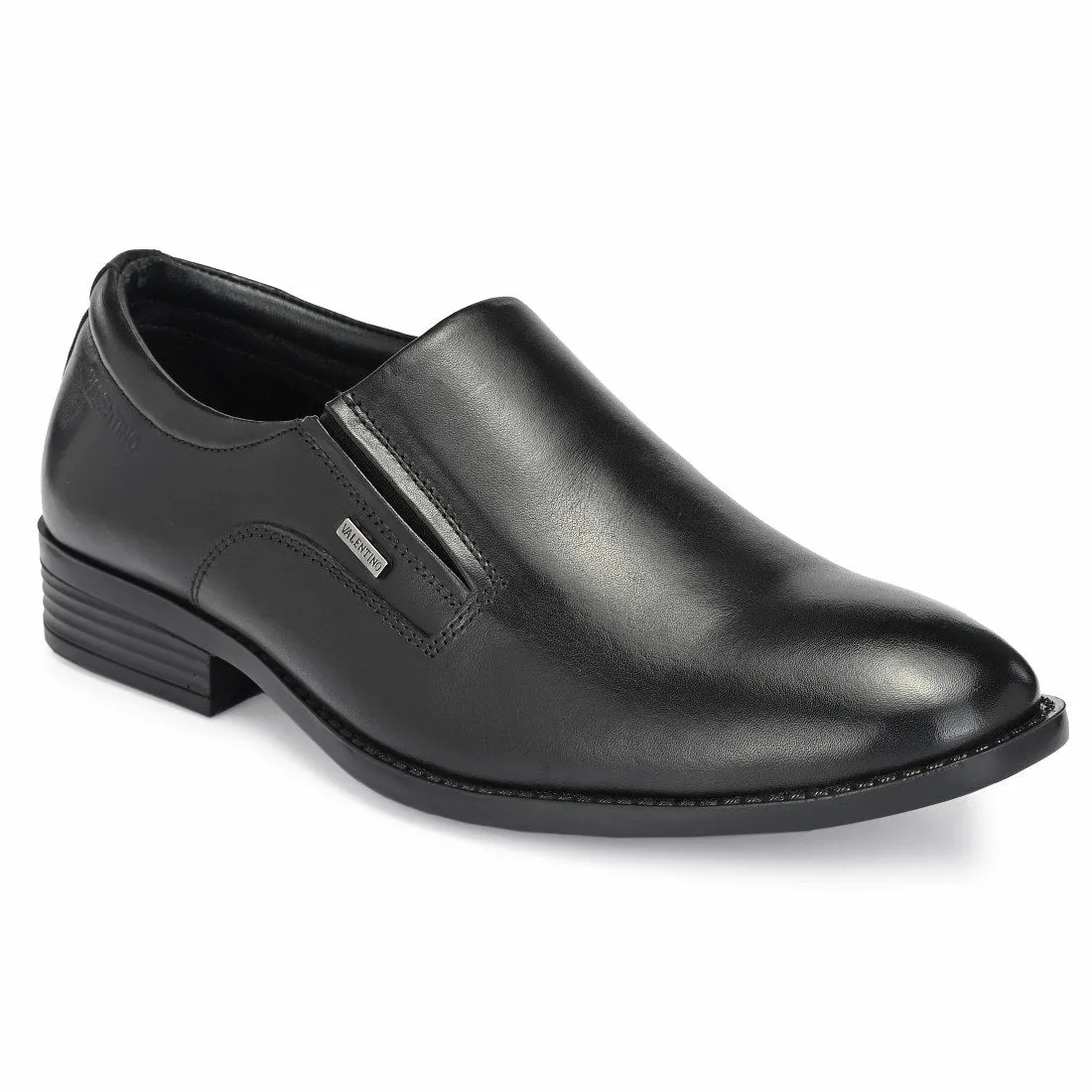 Men Premium Leather Black Slip-On Formal Shoes (Insta-45A)