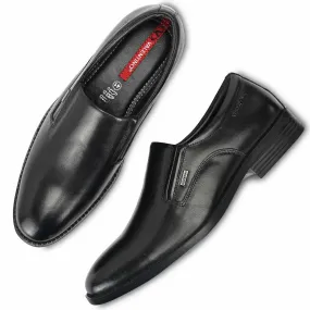 Men Premium Leather Black Slip-On Formal Shoes (Insta-45A)
