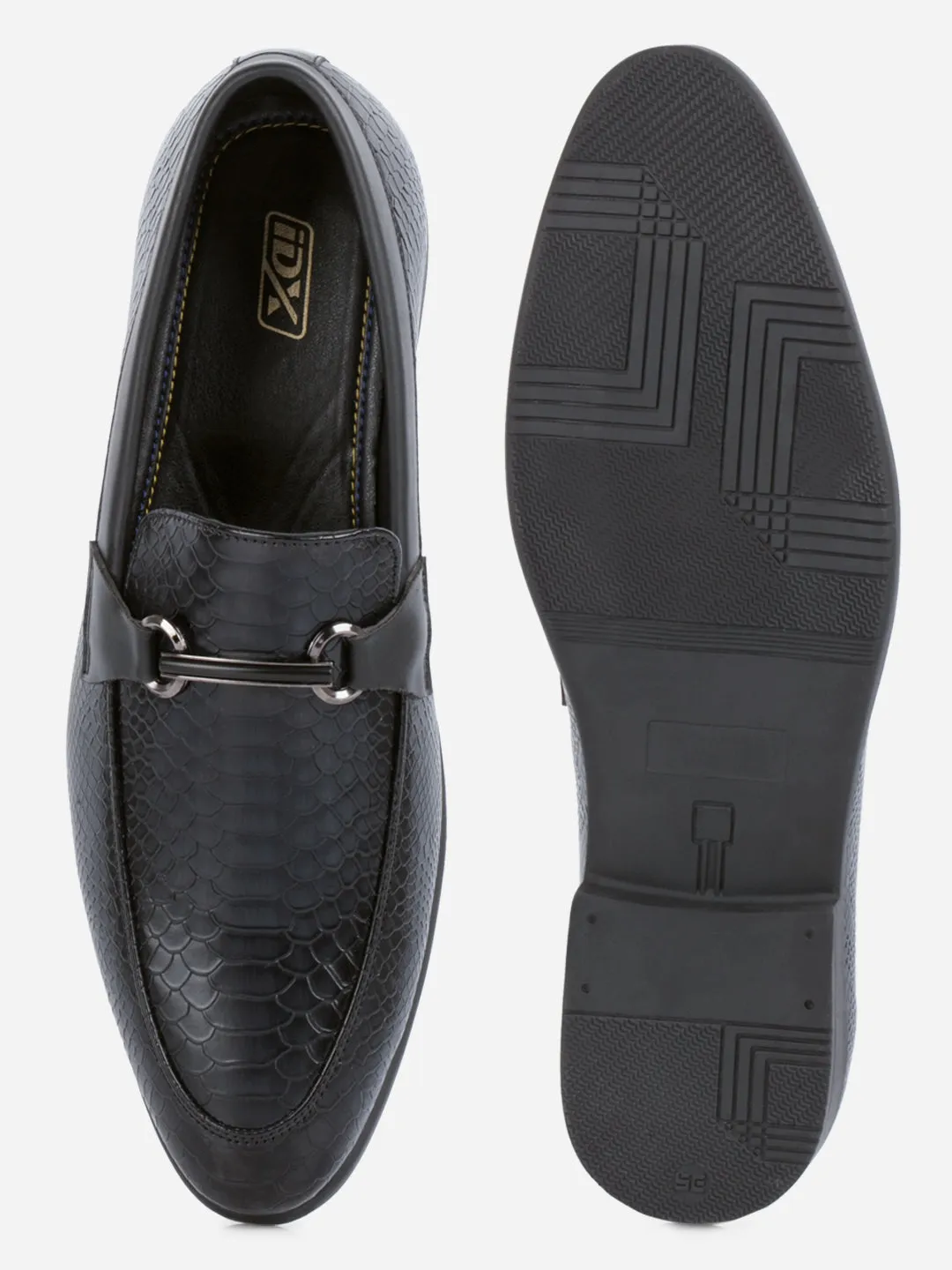 Men's Black Semi Fomal Formal Slip On (IX1087)