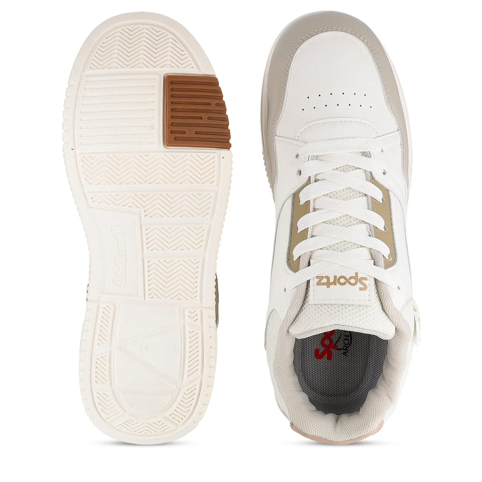 Men's Sports Sneakers - WY3488 White Beige