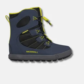 Merrell Big Kid's Snow Bank 4.0 Waterproof Winter Boots - Navy/Lime