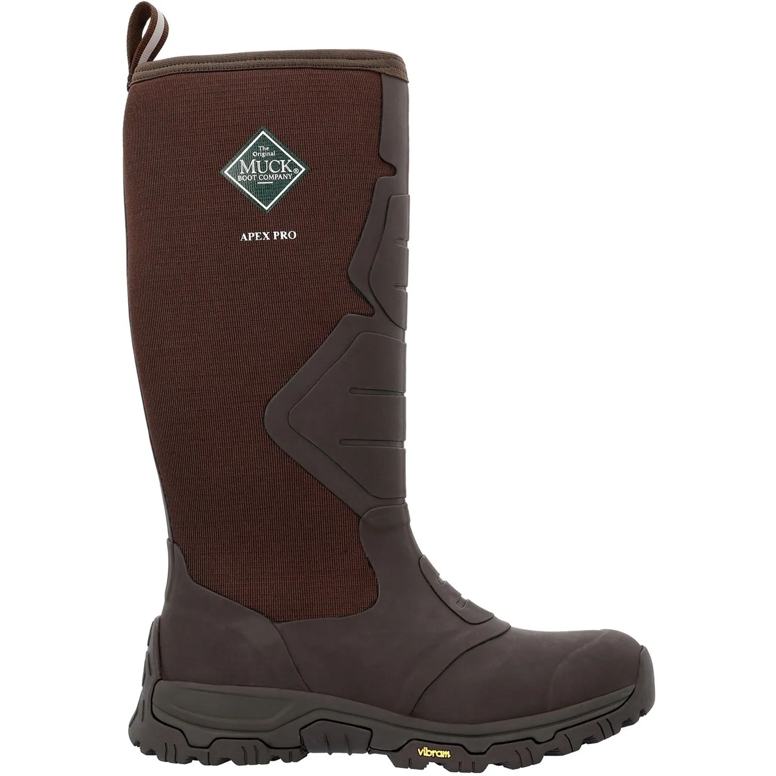 Muck Boots Men's Apex Pro 16" Insulated Wellingtons in Brown 4 to 8