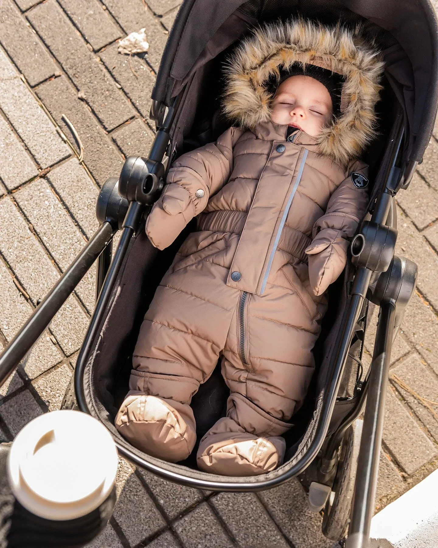 One Piece Baby Snowsuit Coffee