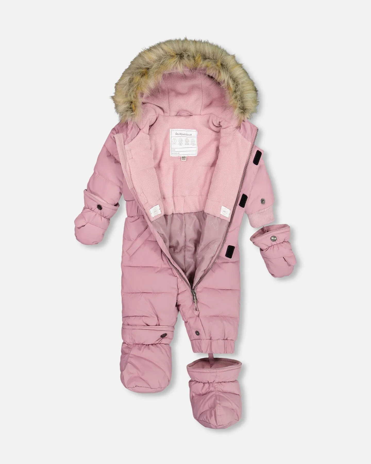 One Piece Baby Snowsuit Orchid