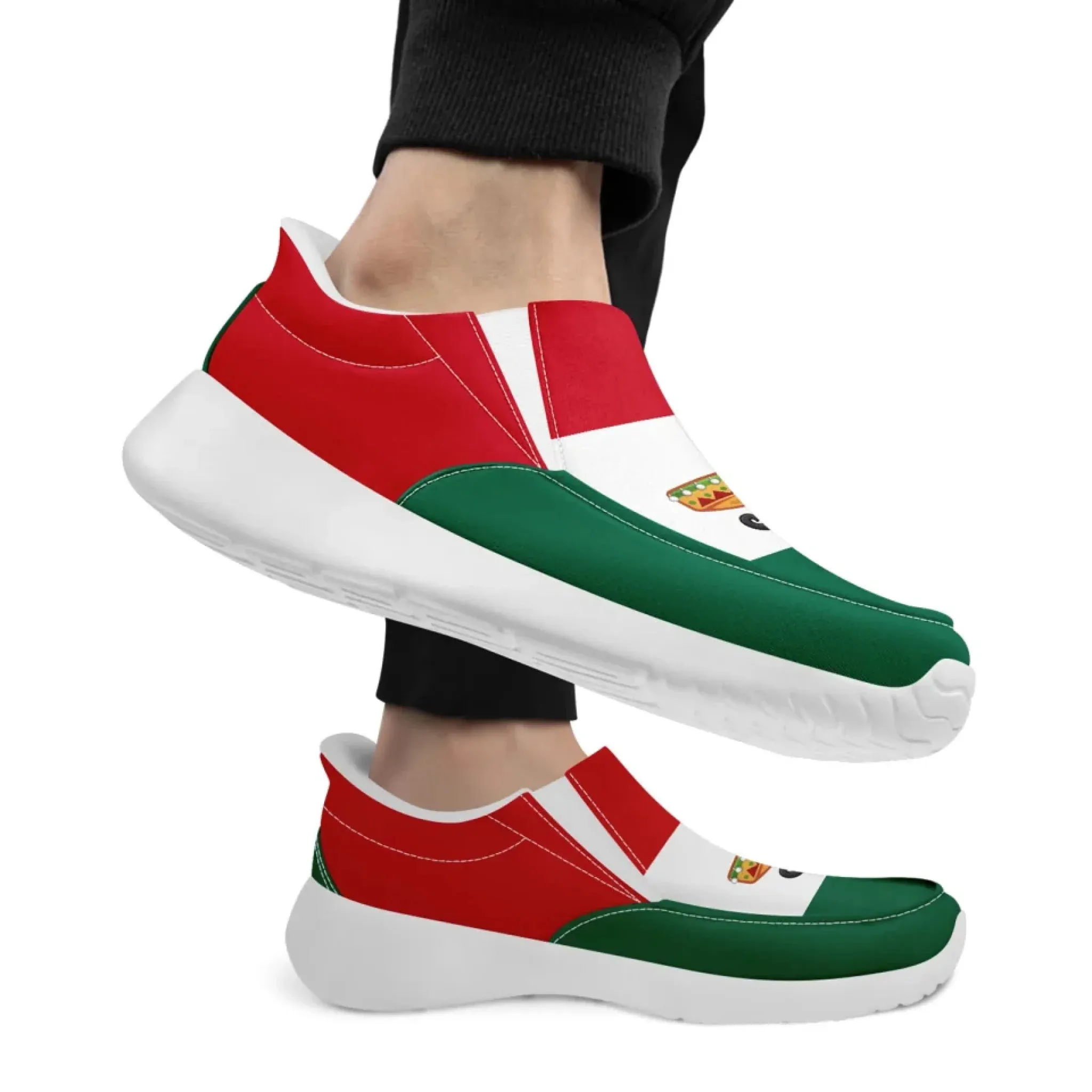 Personalized Mexico  Flag Sneakers, Custom  Comfortable and Patriotic Casual Shoes, Slip On Shoes