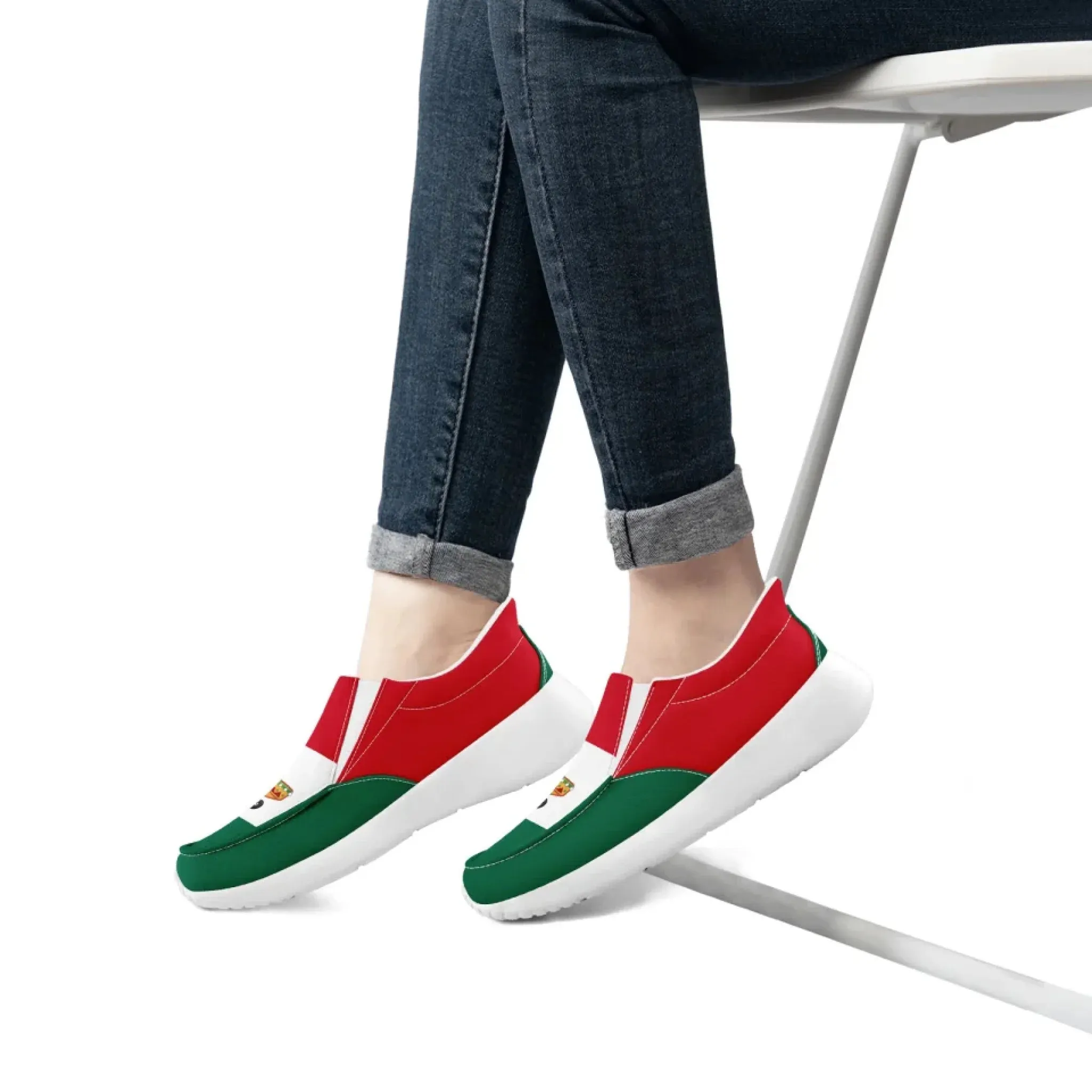 Personalized Mexico  Flag Sneakers, Custom  Comfortable and Patriotic Casual Shoes, Slip On Shoes