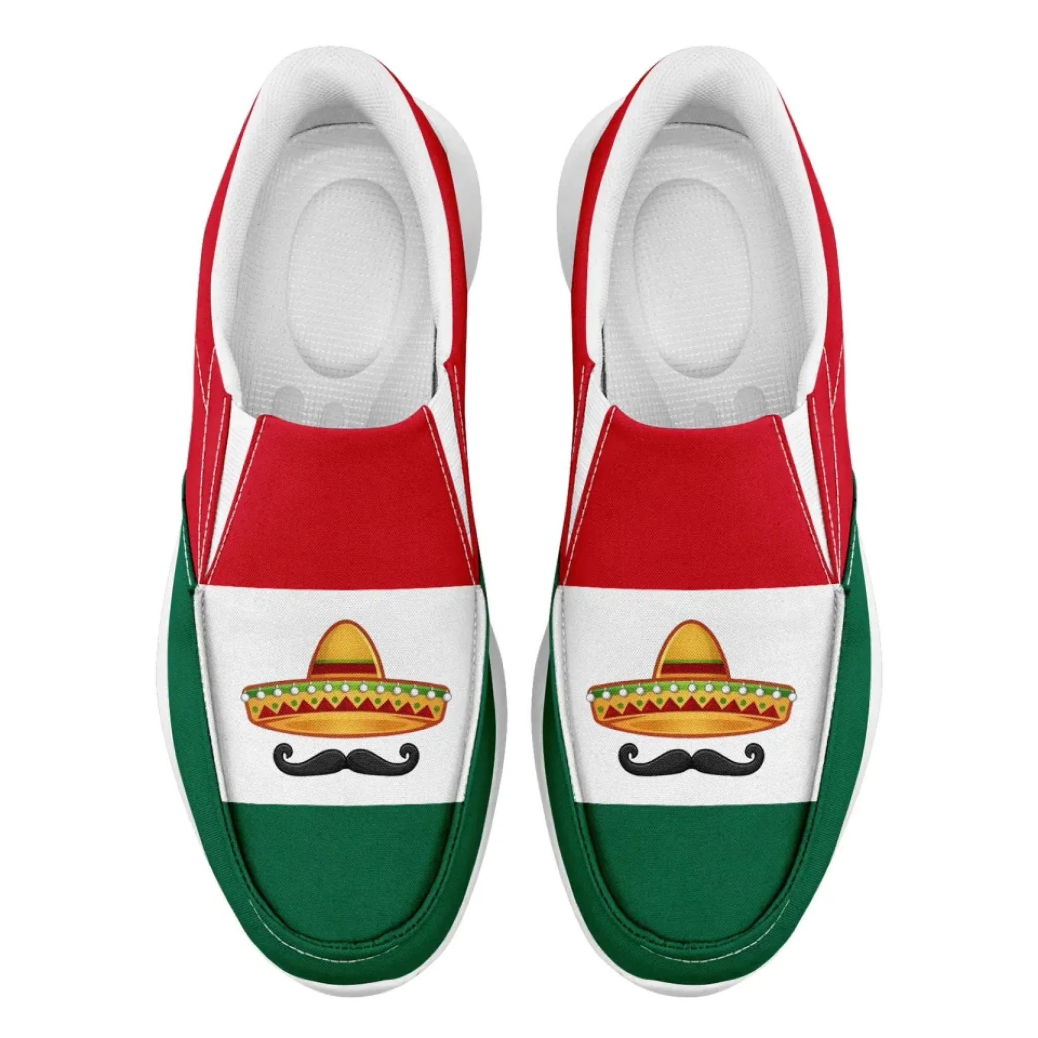 Personalized Mexico  Flag Sneakers, Custom  Comfortable and Patriotic Casual Shoes, Slip On Shoes