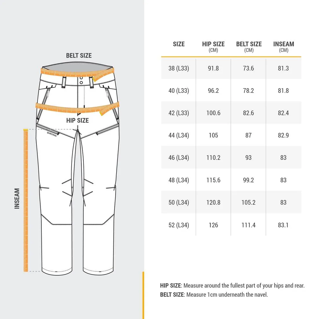 Quechua SH500 X-Warm Men's Snow Hiking Stretch Trousers - Water Repellent