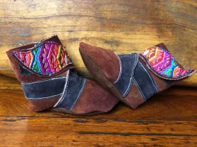 Size 19 Baby Ninja Boots - Brown and Black Rainbow Arrows