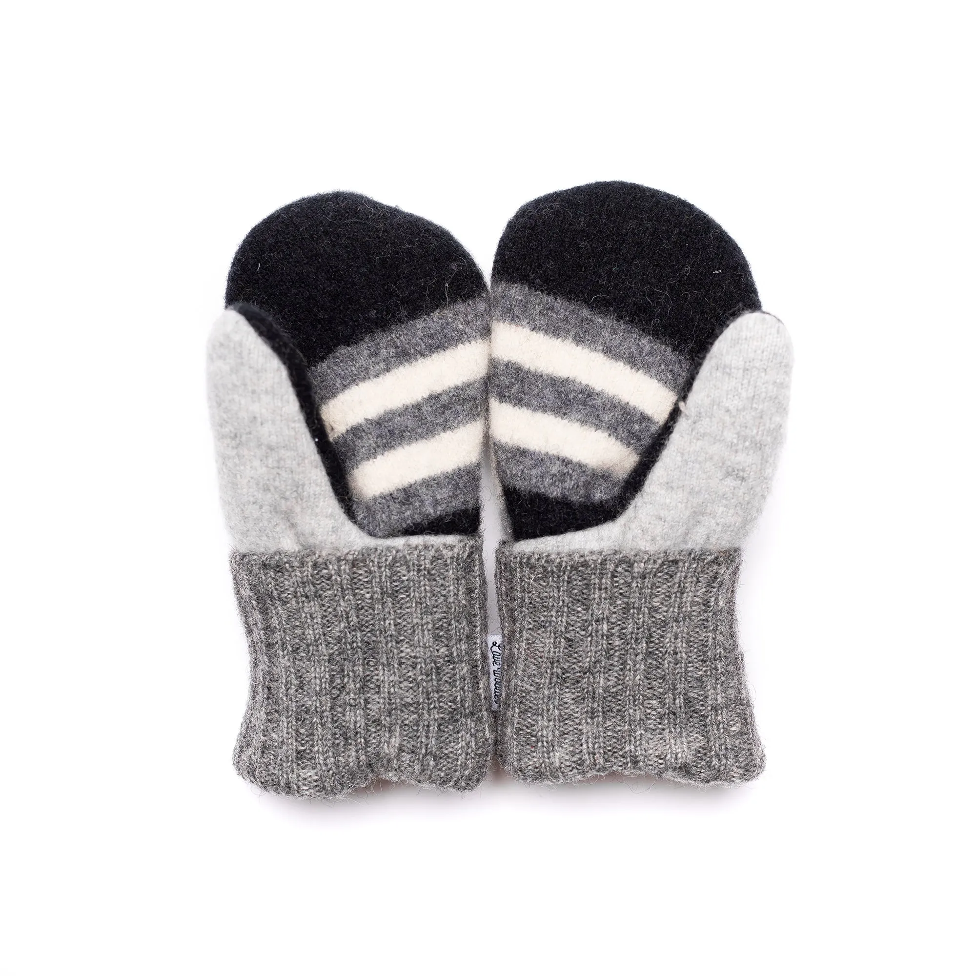 Small Kid's Wool Sweater Mittens | Grey Mist
