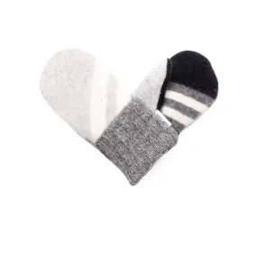 Small Kid's Wool Sweater Mittens | Grey Mist