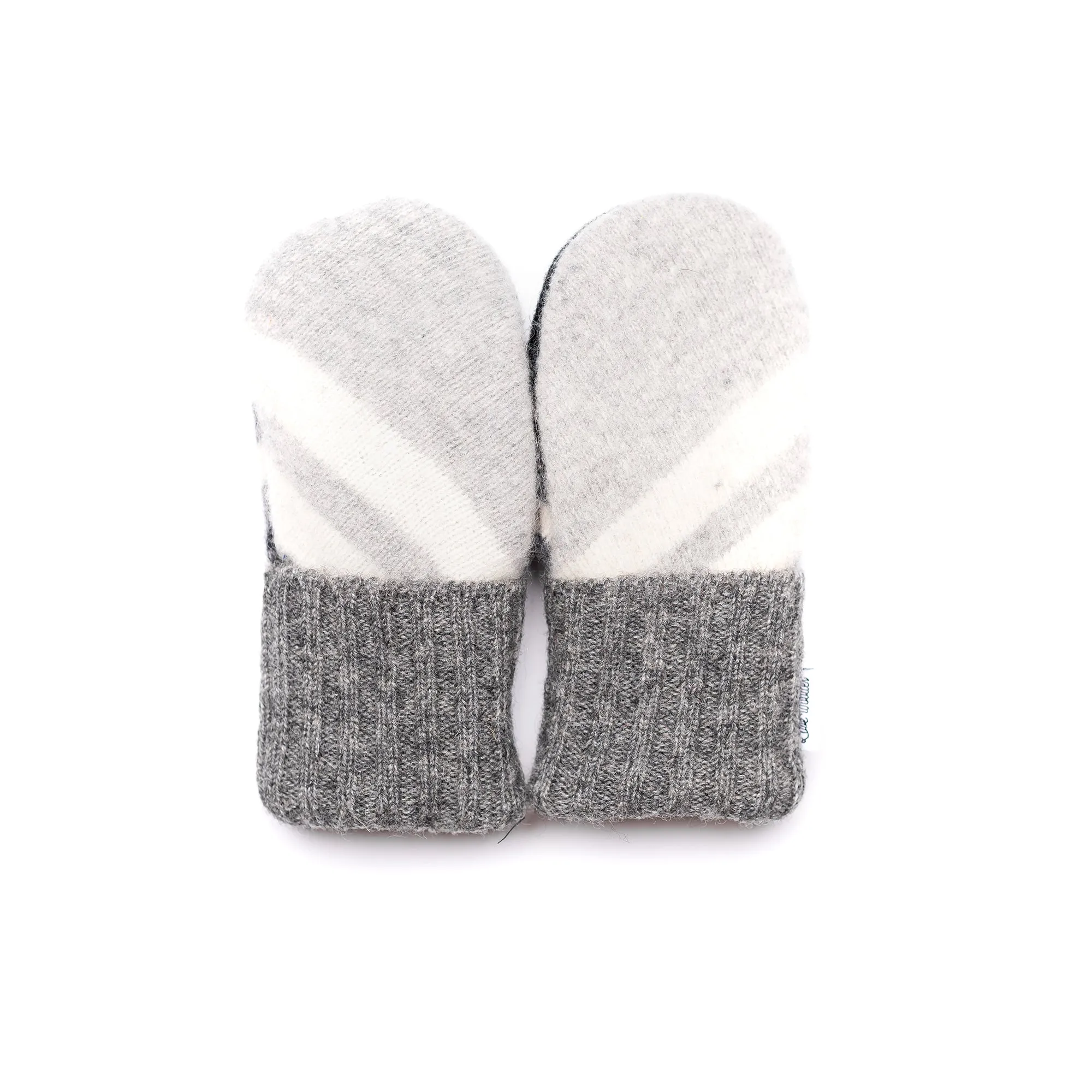 Small Kid's Wool Sweater Mittens | Grey Mist