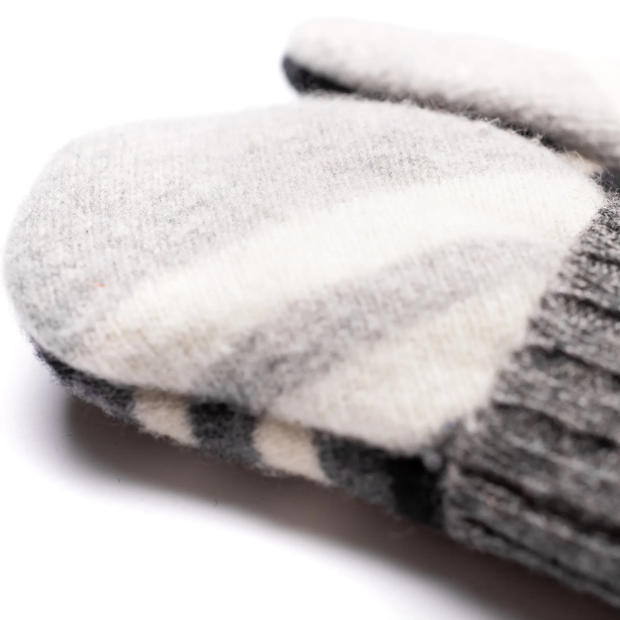 Small Kid's Wool Sweater Mittens | Grey Mist