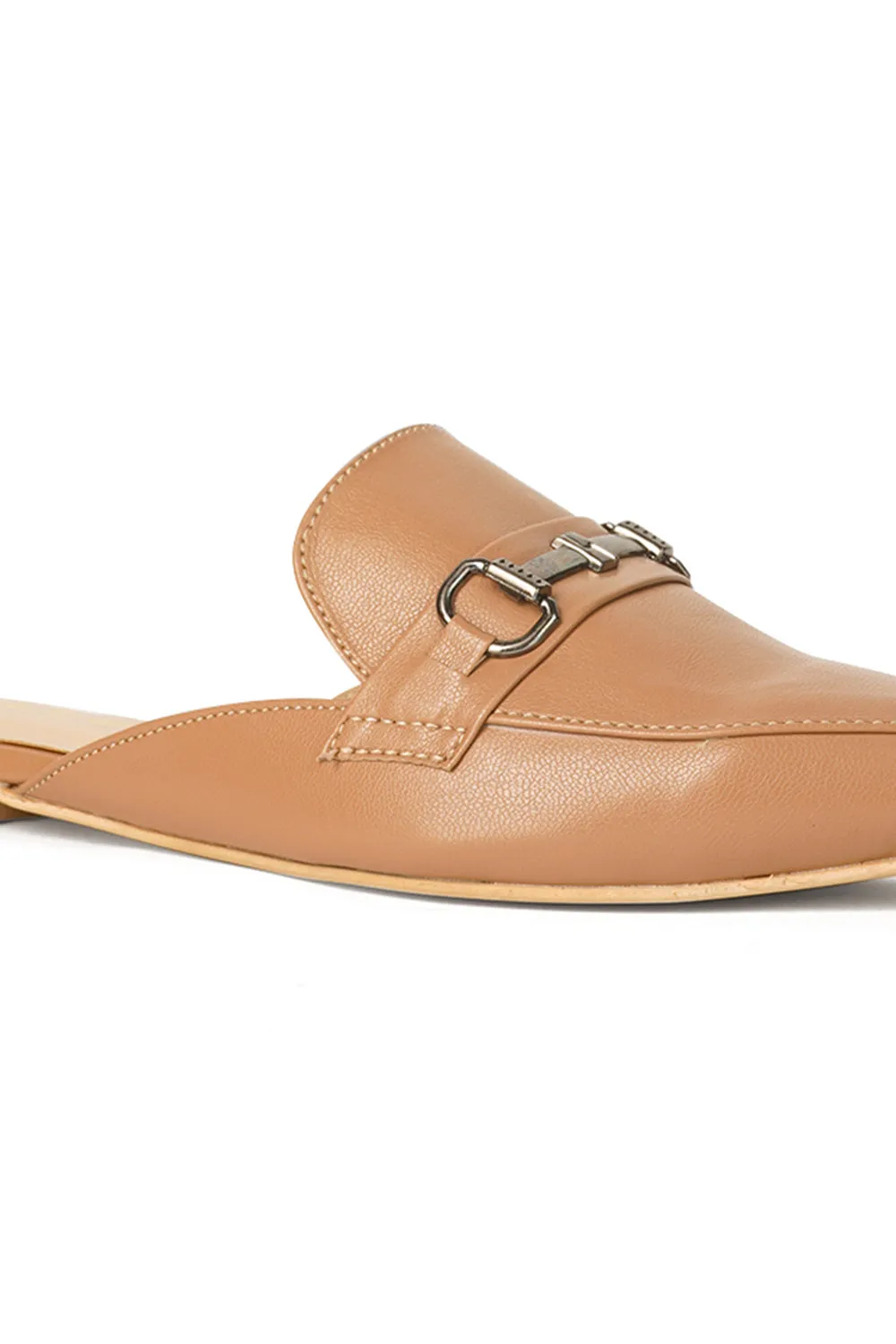 SOLES Pointed Toe Flat Mules