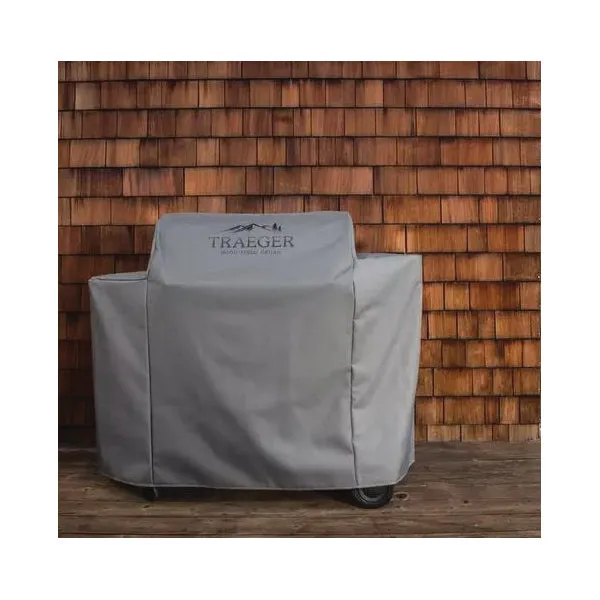 TRAEGER BAC513 Full Length Grill Cover, 54 in L, Hydrotuff, Gray, For Use With: Ironwood 885 Grills