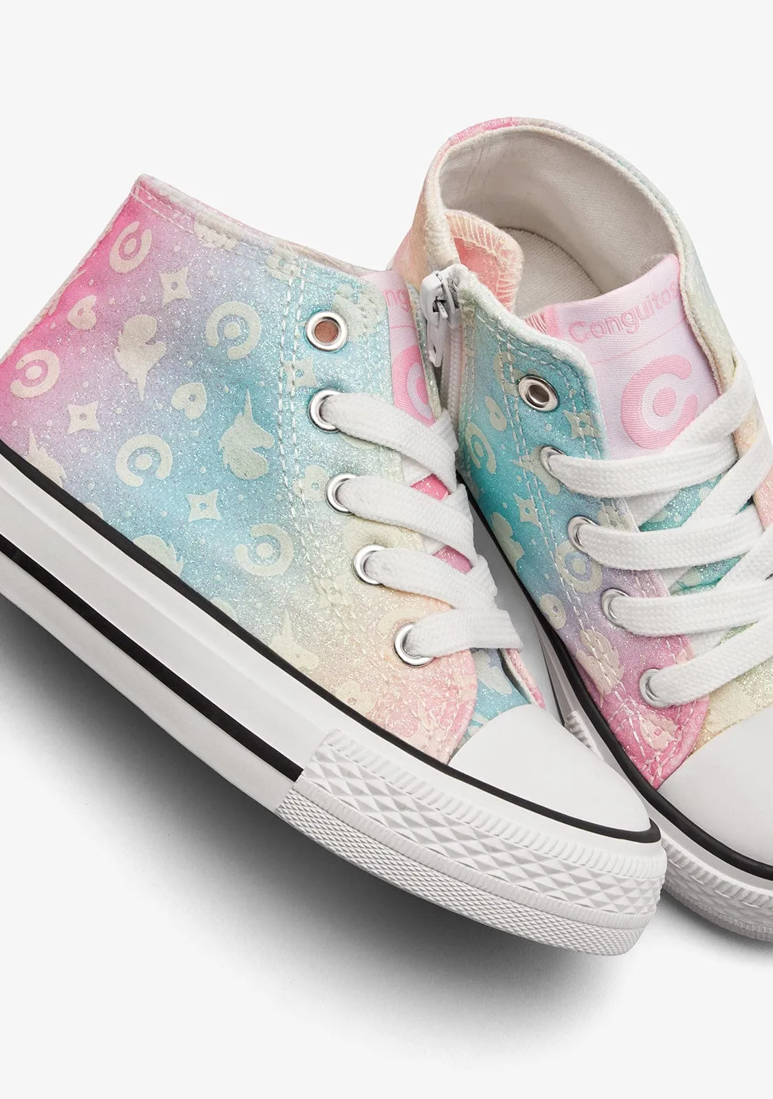 Unicorn Glitter High Sneakers