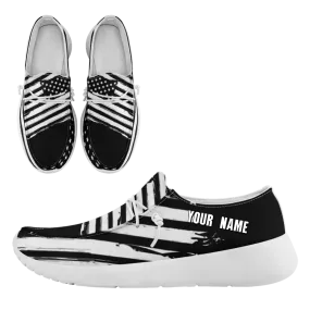 Unique Gift,Personalized  America Flag Sneakers, Custom Patriotic Loafer Shoes,  Canvas Slip On Shoes,
FN018-24020303-3w