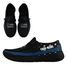 Unique Gift,Personalized  America Flag Sneakers, Custom Patriotic Loafer Shoes,  Canvas Slip On Shoes,FN018-24020303-2b
